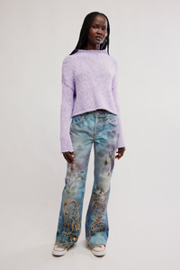 Opal Sweater in Purple Satin