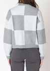 Crew Neck Checkered Pullover