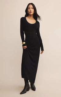 Tibi Scoop Mesh Sweater in Black