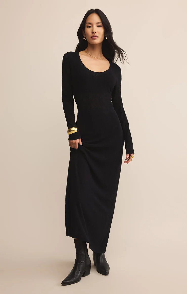 Tibi Scoop Mesh Sweater in Black