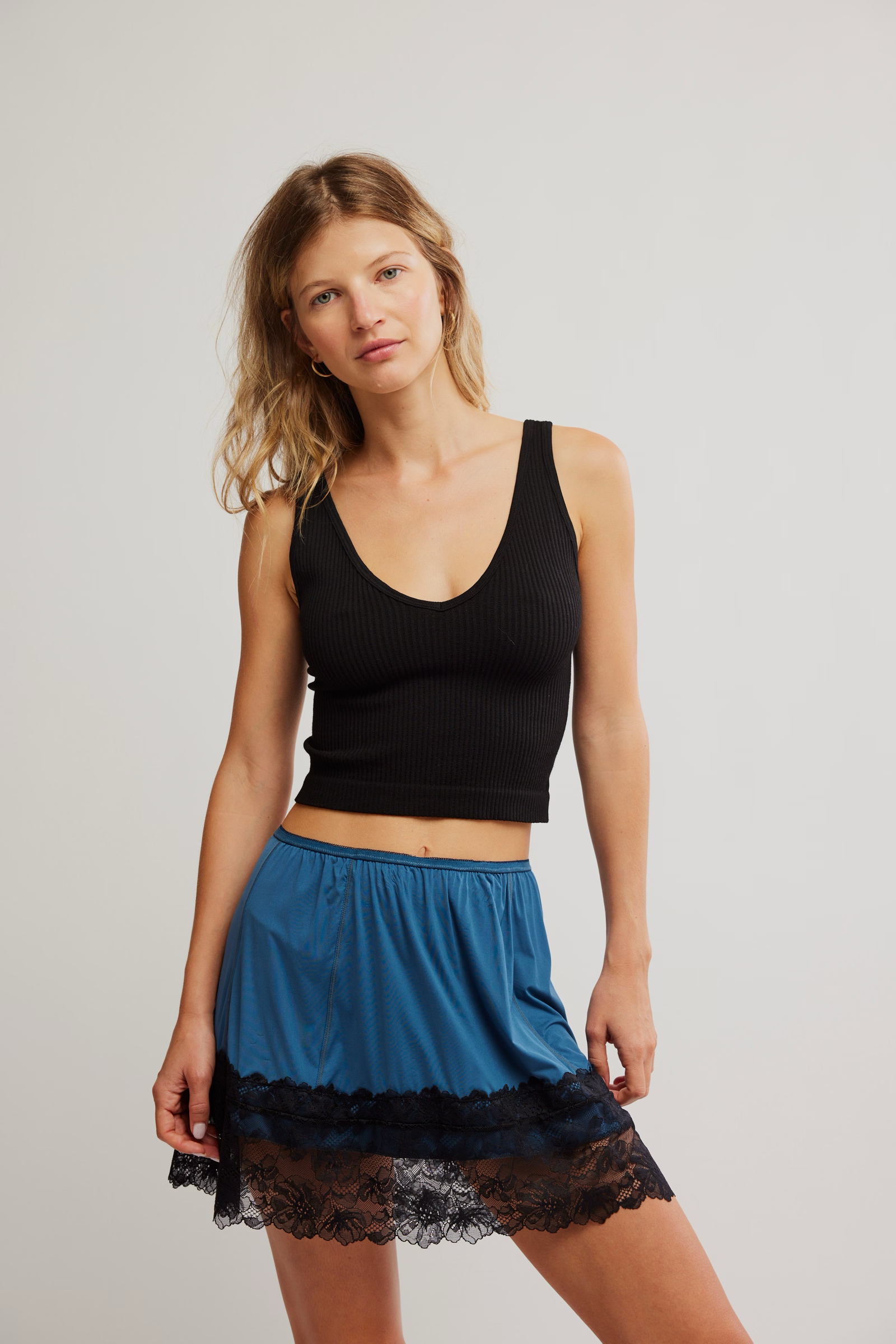 Solid Rib Brami | Black
