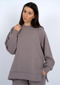 Panela Soft Knit Pullover in Taupe