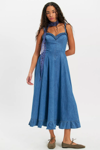 Another Season Denim Midi Dress | Boardwalk Blue
