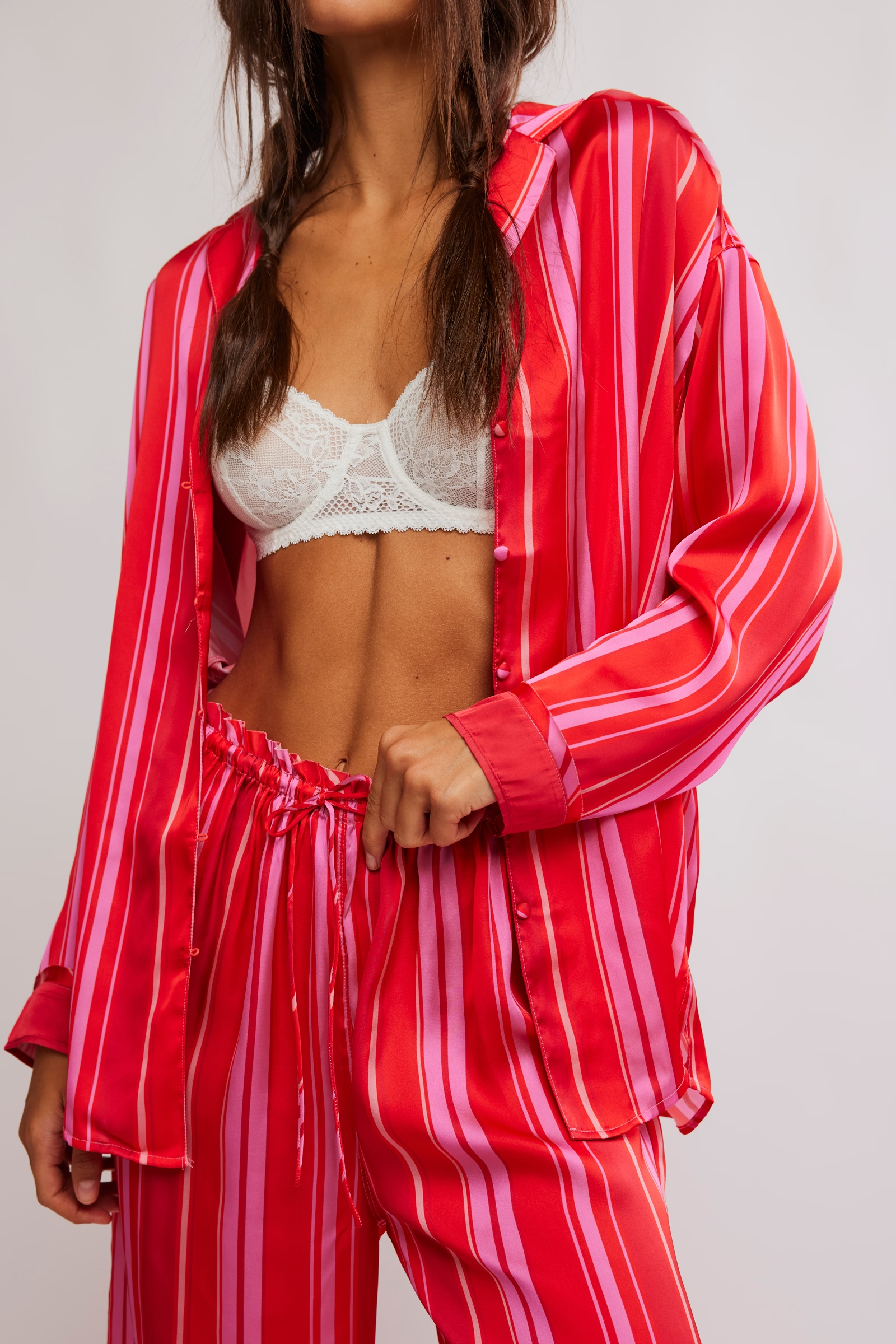 Dreamy Days Solid PJ Set in Berry Combo