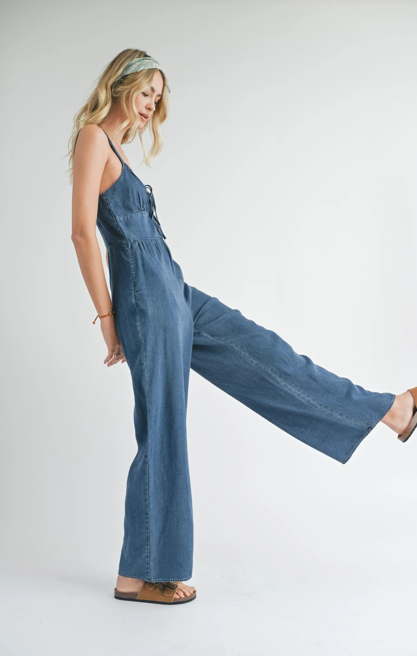 Archives Button Front Jumpsuit