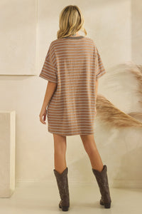 Stripe Knit Oversized Top/Dress