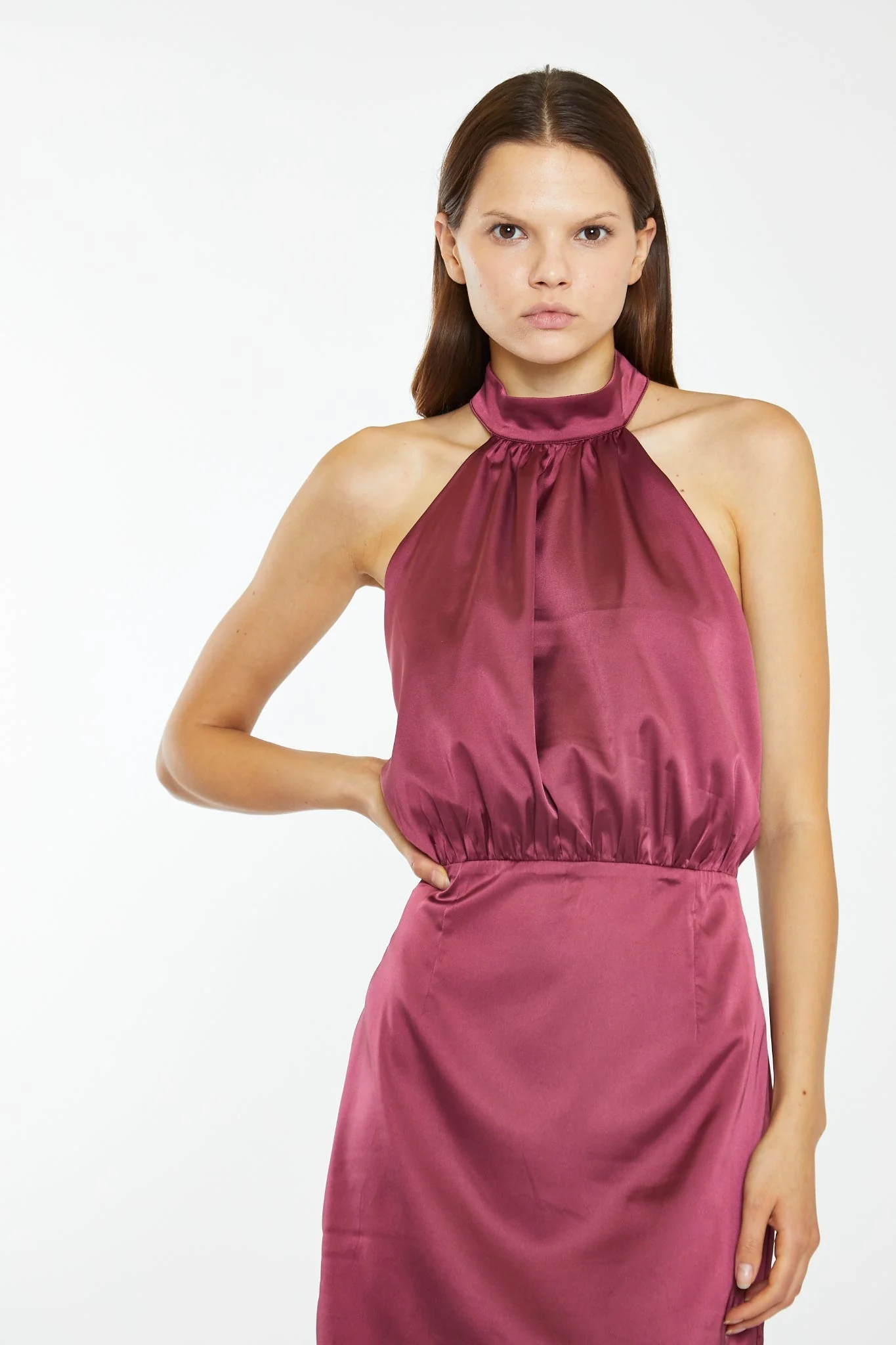 satin diamante dress Self-Portrait - Pink Satin Diamante Mini Dress