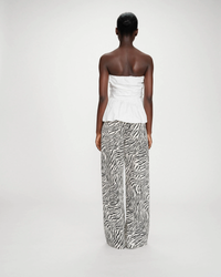 Peplum Bustier Square Neck Top | Ivory