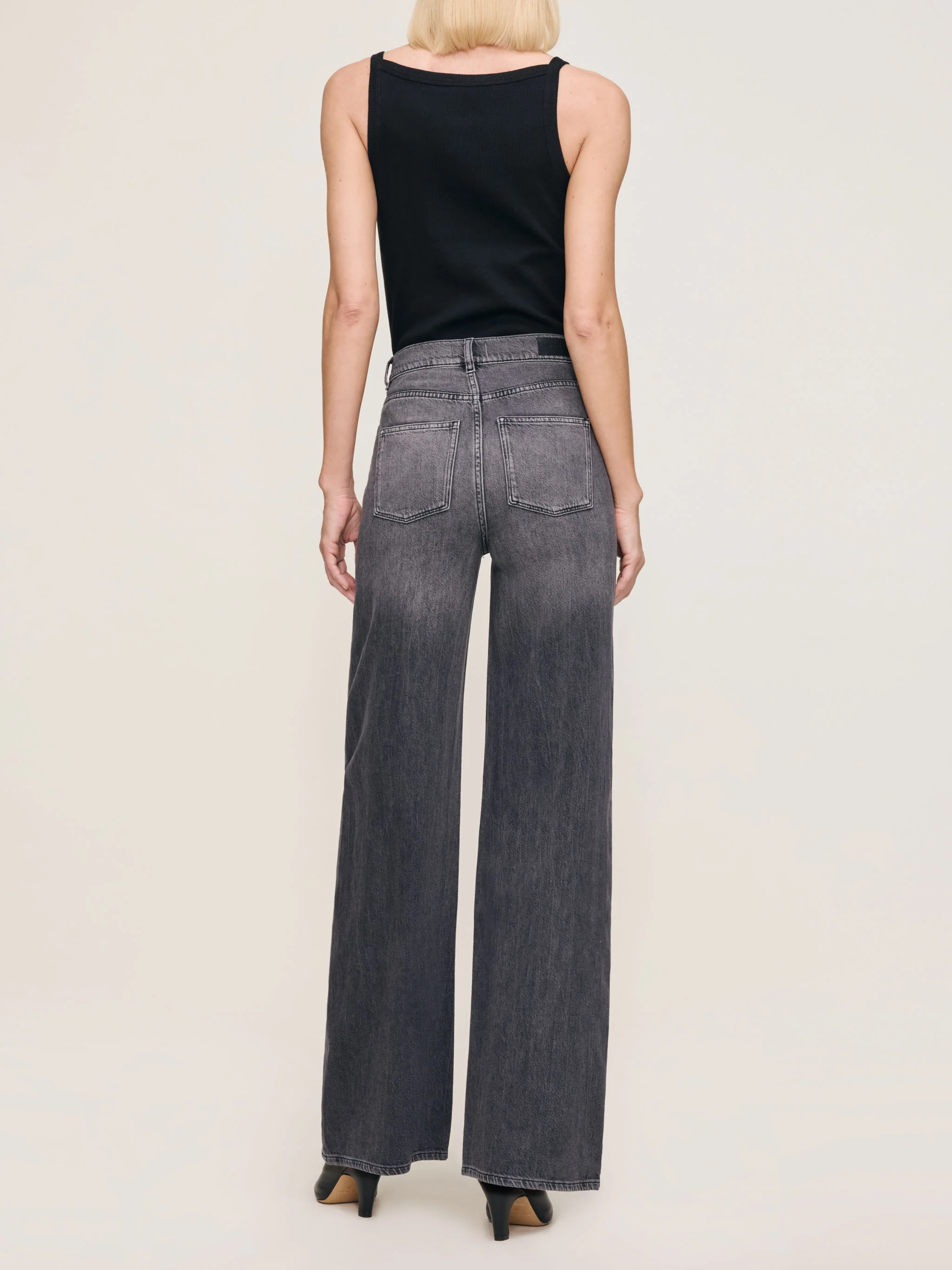 Hepburn Wide Leg High Rise 32" | Nightshade Aura
