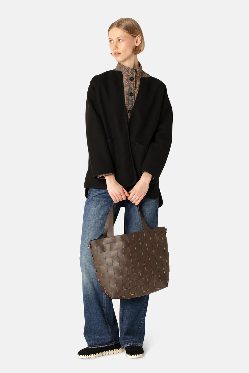 Braided Cross-Body Shopper