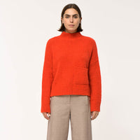 Cody Sweater in Pumpkin Red