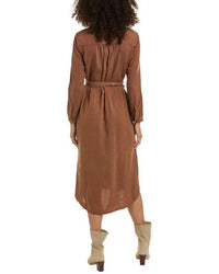 Long Sleeve A-Line Dress | Autumn Amber