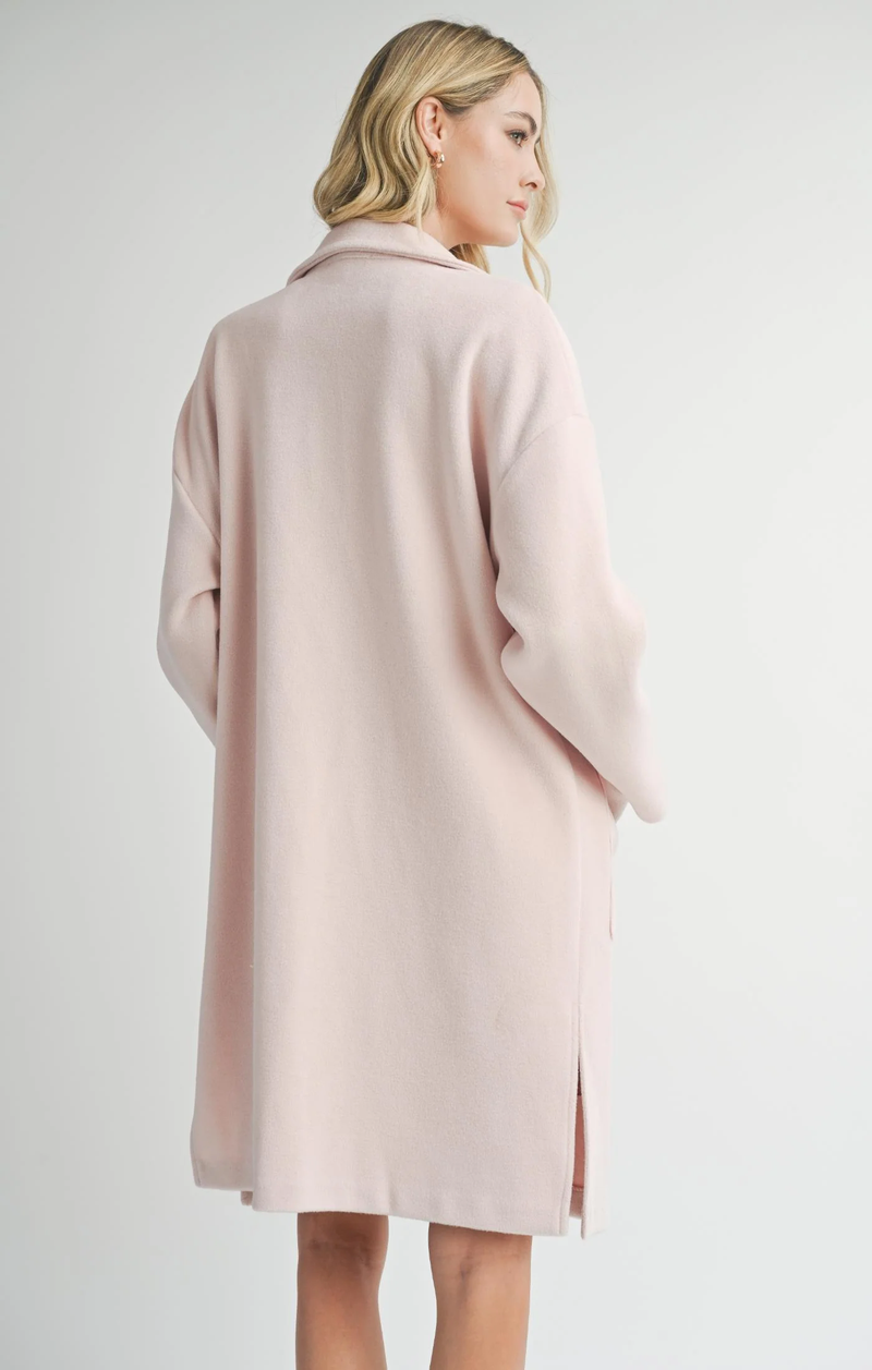 Hayley Open Coat in Blush