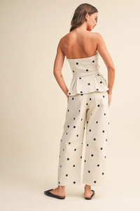 The Polkadot Barrel Pant | Ivory