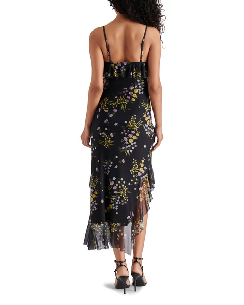 Aida Dress in Black Floral