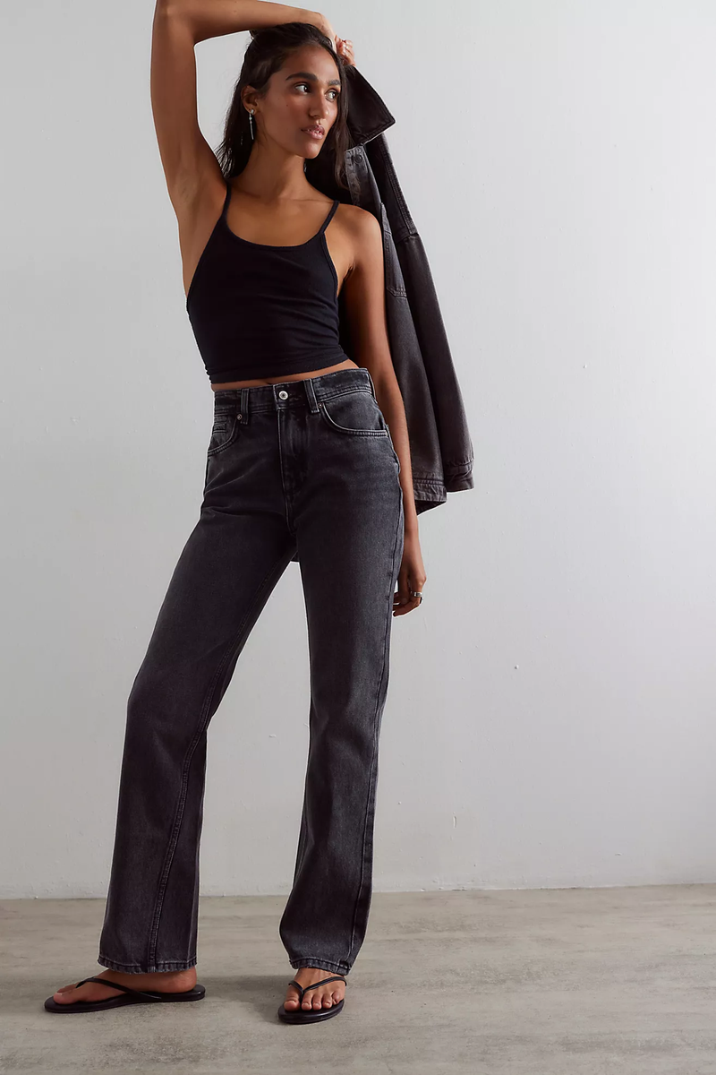 Zena Slim Straight Jeans in Dark Knight