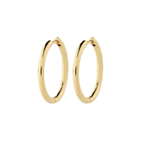 CHARM Recycled Large Hoop Earrings Gold Plated