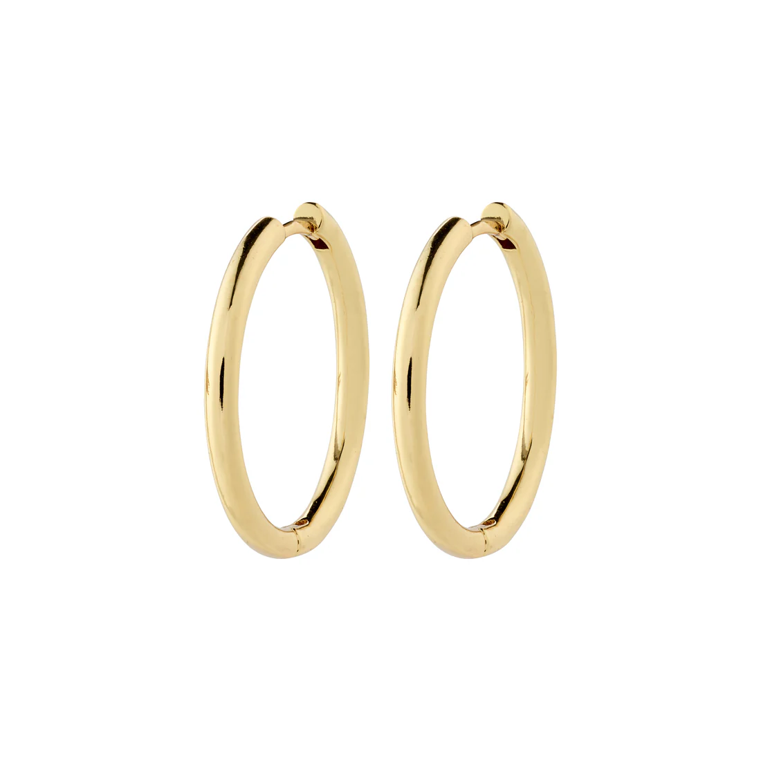 CHARM Recycled Large Hoop Earrings Gold Plated