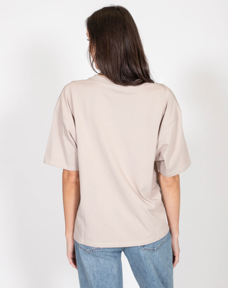 The Boxy Crew Neck Tee in Oyster