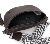 Kimberley Vegan Leather Sling Crossbody in Chocolate