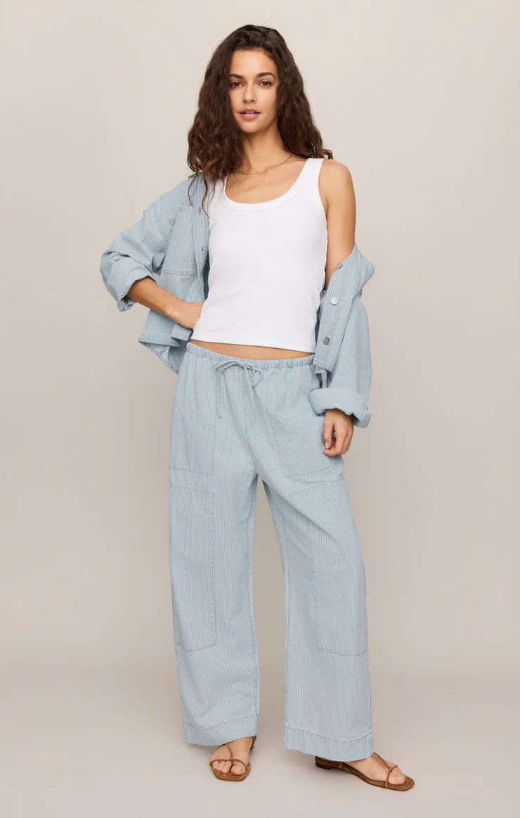 Soft Denim Carpenter Pant | Seaboard Stripe