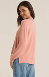 Wilder Cloud V-Neck Sweater in Rose Haze