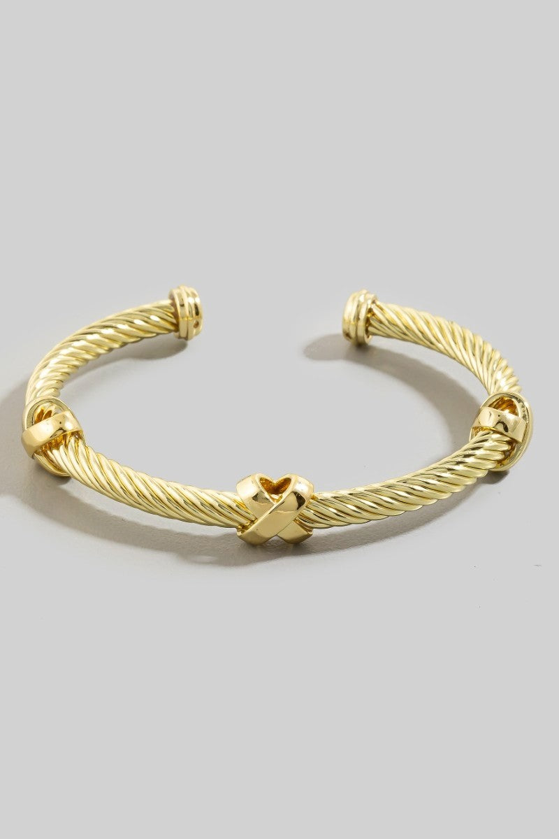 Gold Dipped 5mm Cable Cuff Bracelet