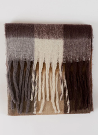 Check Scarf in Brown