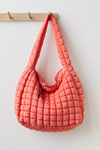 Quilted Carryall Bag in Coral