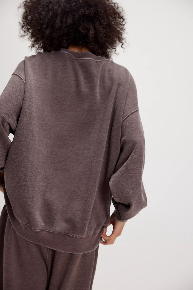 Slow It Down Pullover in French Toast