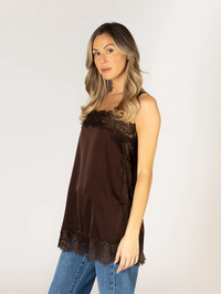 Slip dress Cami Top | Chocolate