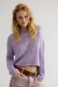 Opal Sweater in Purple Satin
