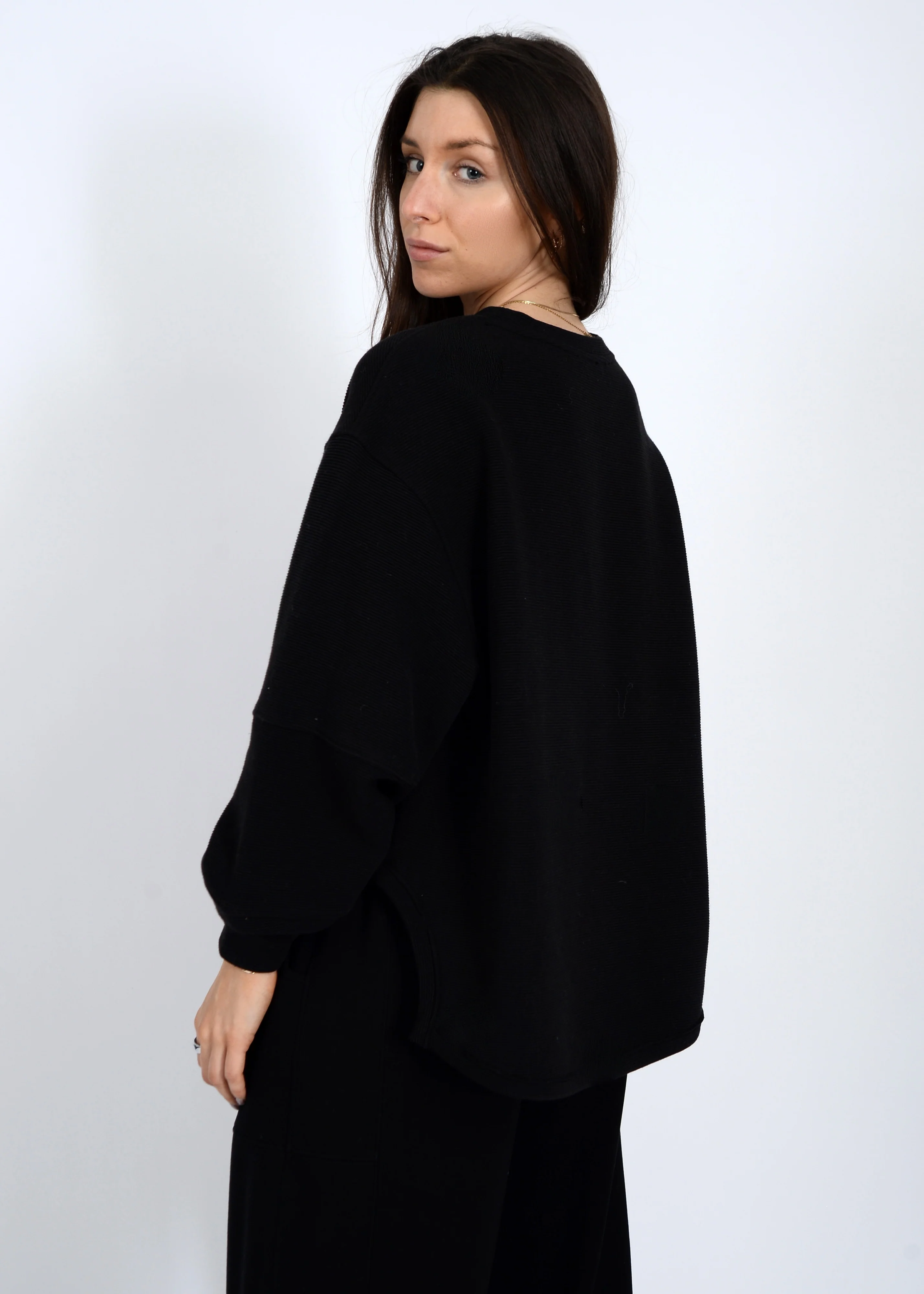 Lucina Ottoman Soft Knit Sweater | Black