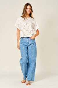 Lace Floral T-Shirt