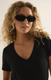 Off Duty Polarized Sunglasses in Black Grey