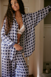Dreamy Days Solid PJ Set in Navy Combo