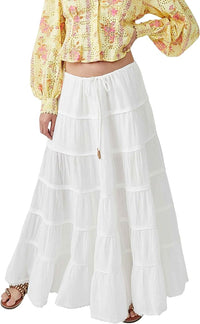Simply Smitten Maxi Skirt in Ivory