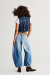 GoodLuck Mid-Rise Barrel Jeans In Barnyard Blue