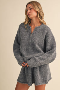 Sabrina Sweater Set in Charcoal