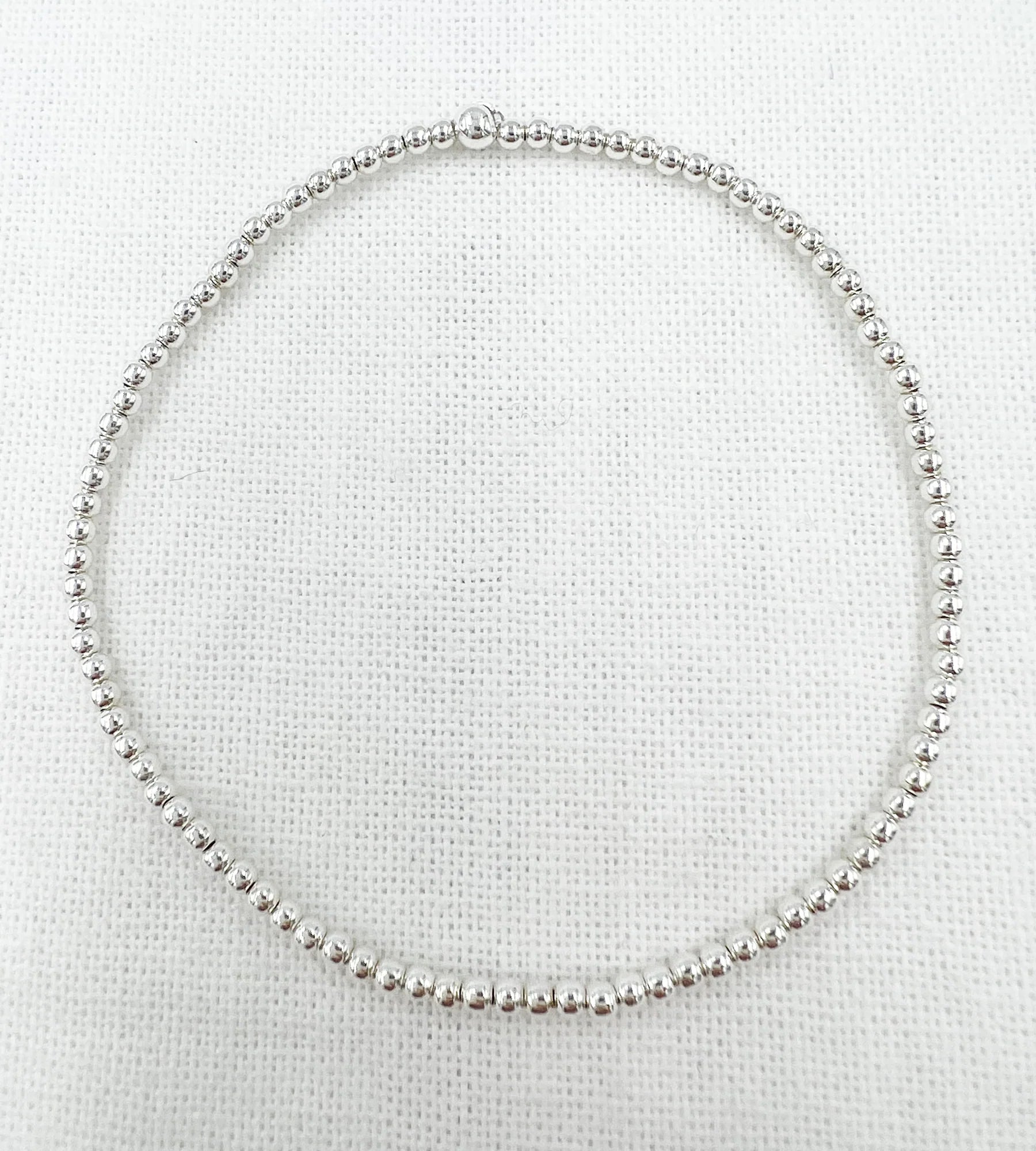 Sterling Silver Bead Bracelet | LEAVE-ON
