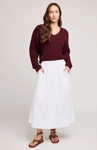 Spencer Knit Sweater in Merlot