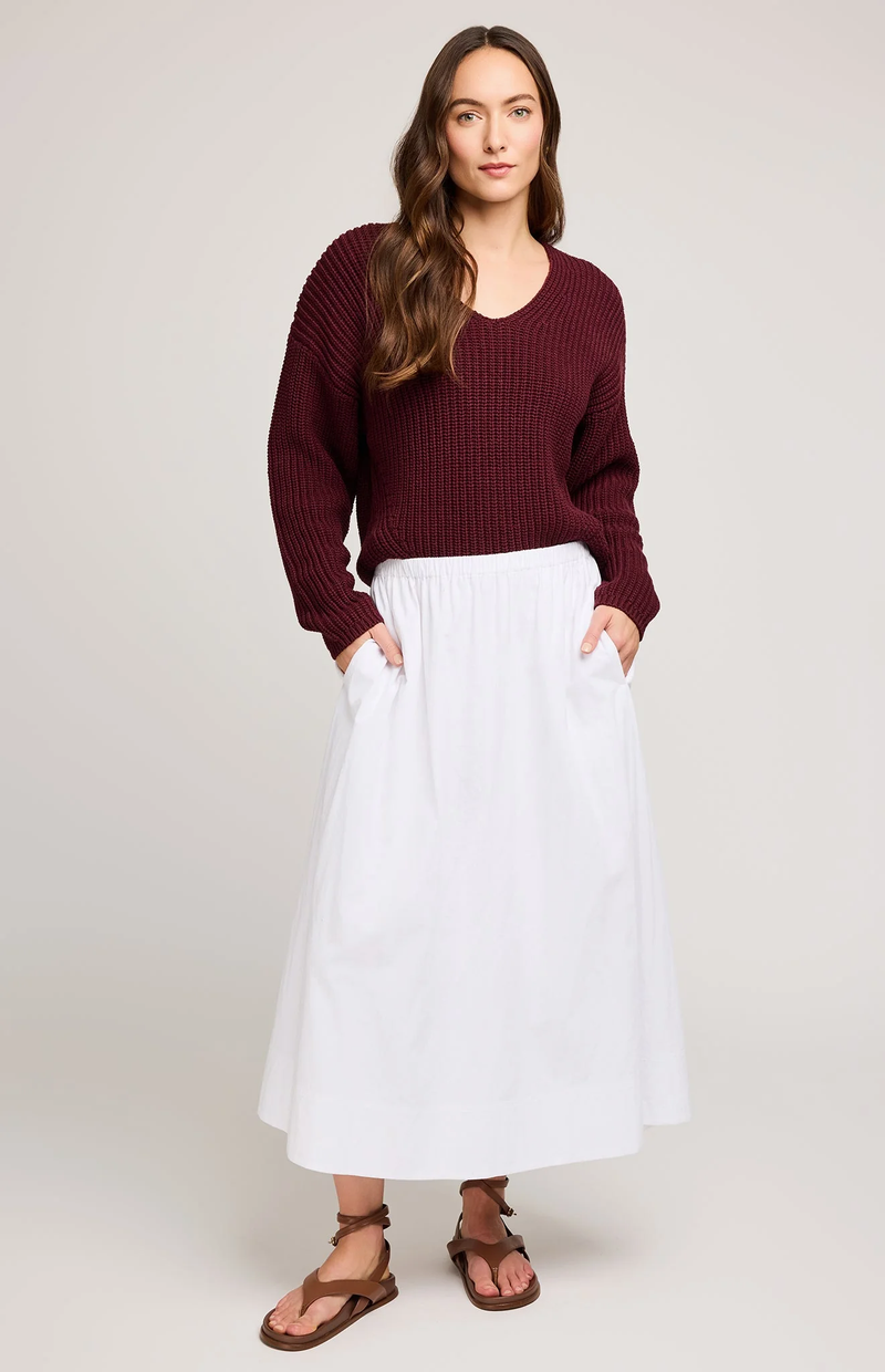 Spencer Knit Sweater in Merlot