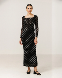 Mesh Maxi Tube Skirt