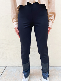 Filo Faux Leather Block Legging