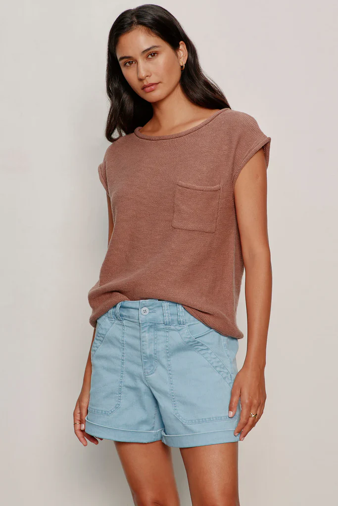 Easy Sweater Tee in Teddy