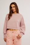 Easy Street Crop Pullover In Lost Pearl