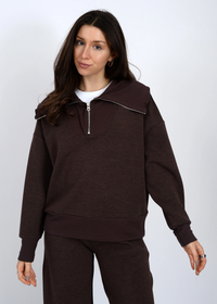 Sean Luxe Pullover in Chocolate