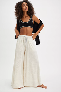 Wait A Minute Wide Leg | Oatmeal Heather Combo