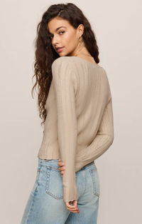 Landa Pointelle Top in Cloud
