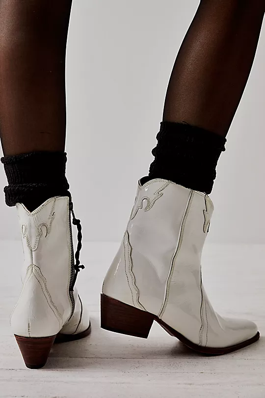 New Western Frontier Boot In Paten White